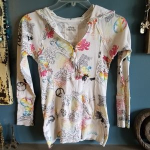 3/4 sleeve 3/4 zip hoodie